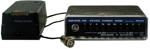 Fluke / Philips Amplifier for PM9355 Current Probe 50mV / DIV 50 ohm