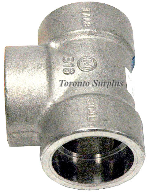1 ½ x 1 3000 A/SA182 F304/F30 1L Stainless Steel SW Tee Reducer 3000 PSI BRAND NEW / NOS