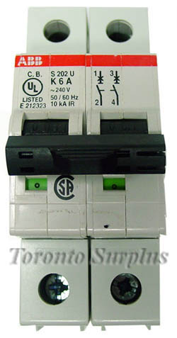 ABB S202U-K25 A S200U System Pro M Compact Miniature Series Circuit Breaker rm 2 Pole 25A 240V