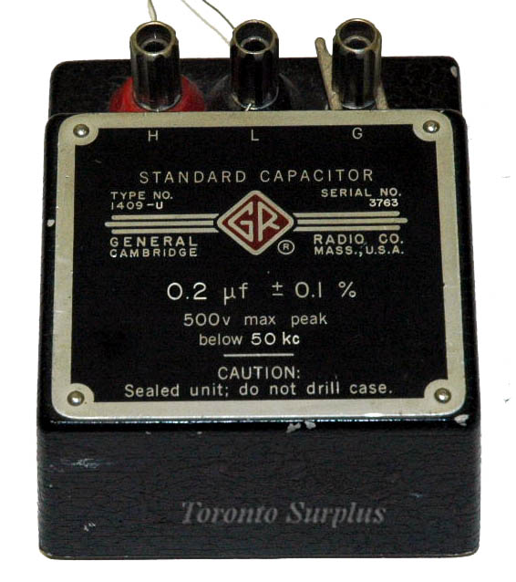General Radio 1409-U / 1409U GenRad Standard Capacitor