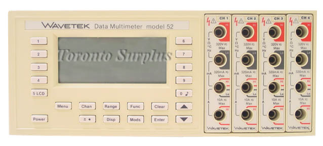 Wavetek 52 Datalogger / Multimeter with Options/Modules As Preconfigured, Please Inquire AS-IS