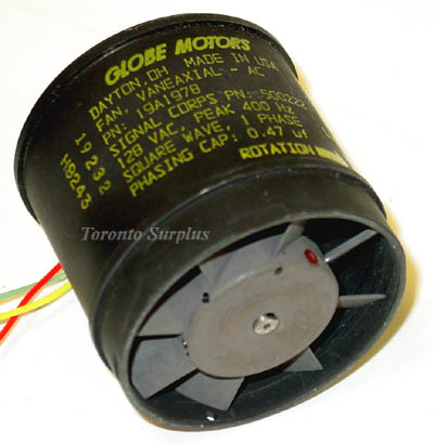 Globe Motors 19A1978 / 500222 Vaneaxial Fan, AC 400 Hz - NEW/ NOS