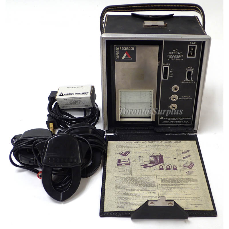 Amprobe LAA3 / 984652 AC Current Recorder, with 3 x Probes, Line Cord & Paper - Ranges: 0-15/60/150/300 Amps