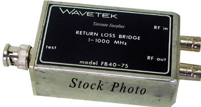 Wavetek FB40-75 Return Loss Bridge 1 MHz to 1 GHz, 75 ohm
