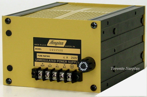 af 45V, 5A Acopian U45Y500 Power Supply, Unregulated, Enclosed Frame 45 V, 5A, BNIB/NOS