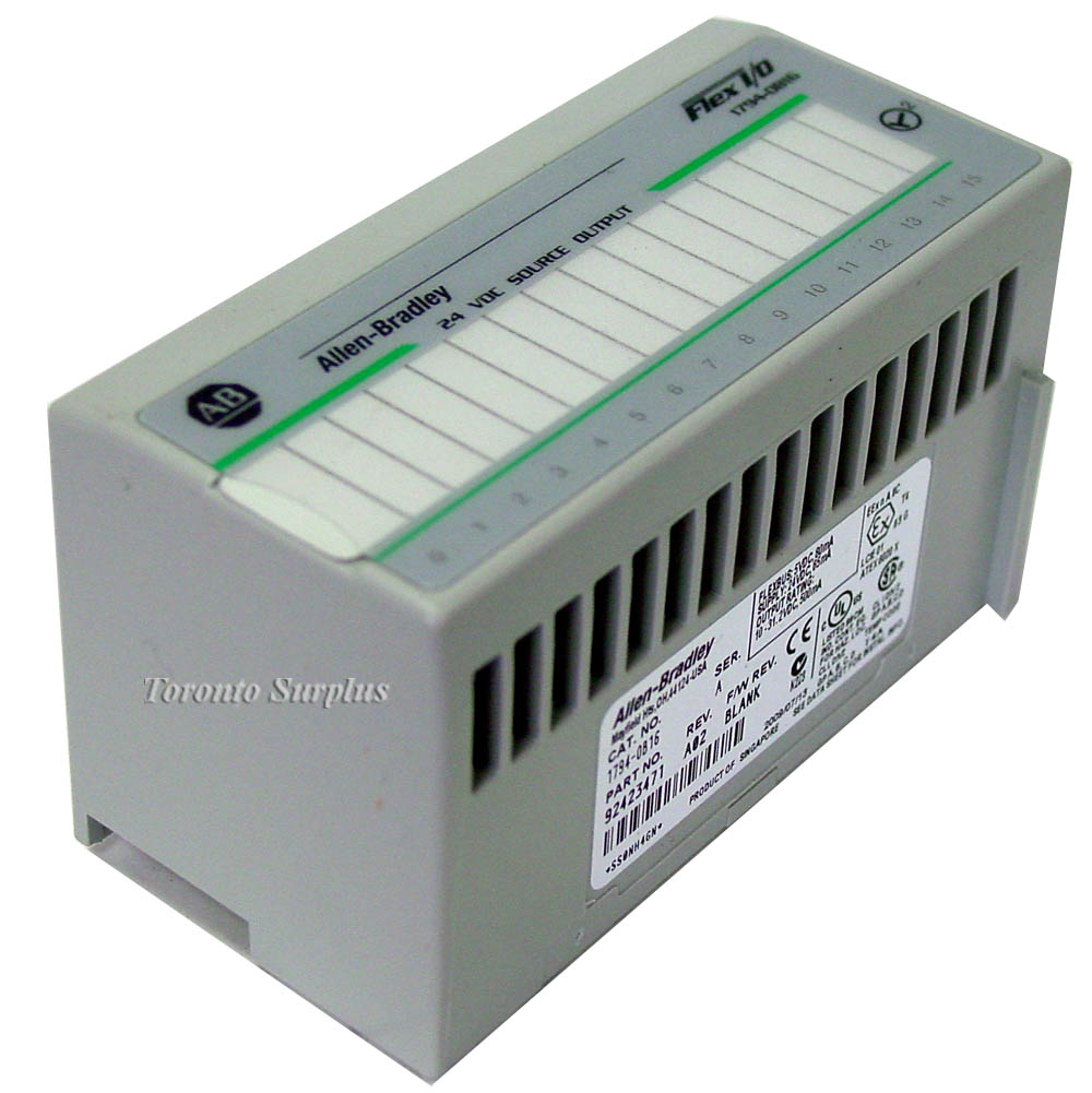 Allen Bradley 1794-0B16 / 17940B16 Ser A 24 VDC Source Output Module Ser A, Rev A02, F/W Blank
