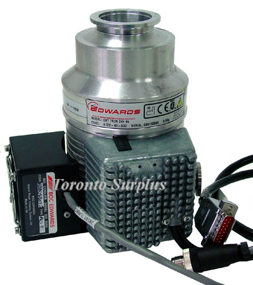 Edwards EXT 75DX / EXT75DX / B722-43-000 / B72243000 Hybrid Bearing Compound Vacuum Turbo Pump with ACX75 Air Cooler - EXCELLENT