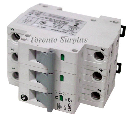Allen Bradley 1492-SP3C200 / 1492SP3C200 Ser. C 1492 Supplimentary Protectors