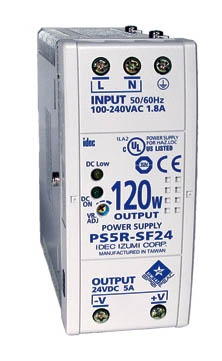 as 24V, 5A Idec PS5R-SF24 Power Supply Enclosed Frame, Switching Type 24 V, 5A