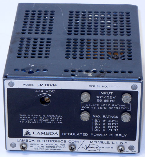 a 14V, 1.6A Lambda , LM-B0-14 / LM-BO-14 Power Supply, Linear 0-14V, 1.6 Amp