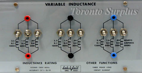 Lab-Volt / LabVolt 8321 Inductive Load / Variable Inductance / Three Phase Load / Circuit Element / EMS Electromechanical Training System