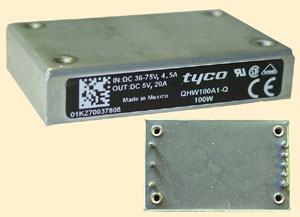 dc 48 to 1.8 VDC Tyco / Lucent QHW100Y1 QHW100 Series DC/DC Converter, Quarter Brick