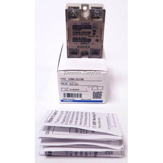 Omron G3NA-D210B / G3NA-D210B-DC5-24 SSR Solid State Relay DC Input 5-24VDC, Output 5-200VDC 10A BRAND NEW / NOS