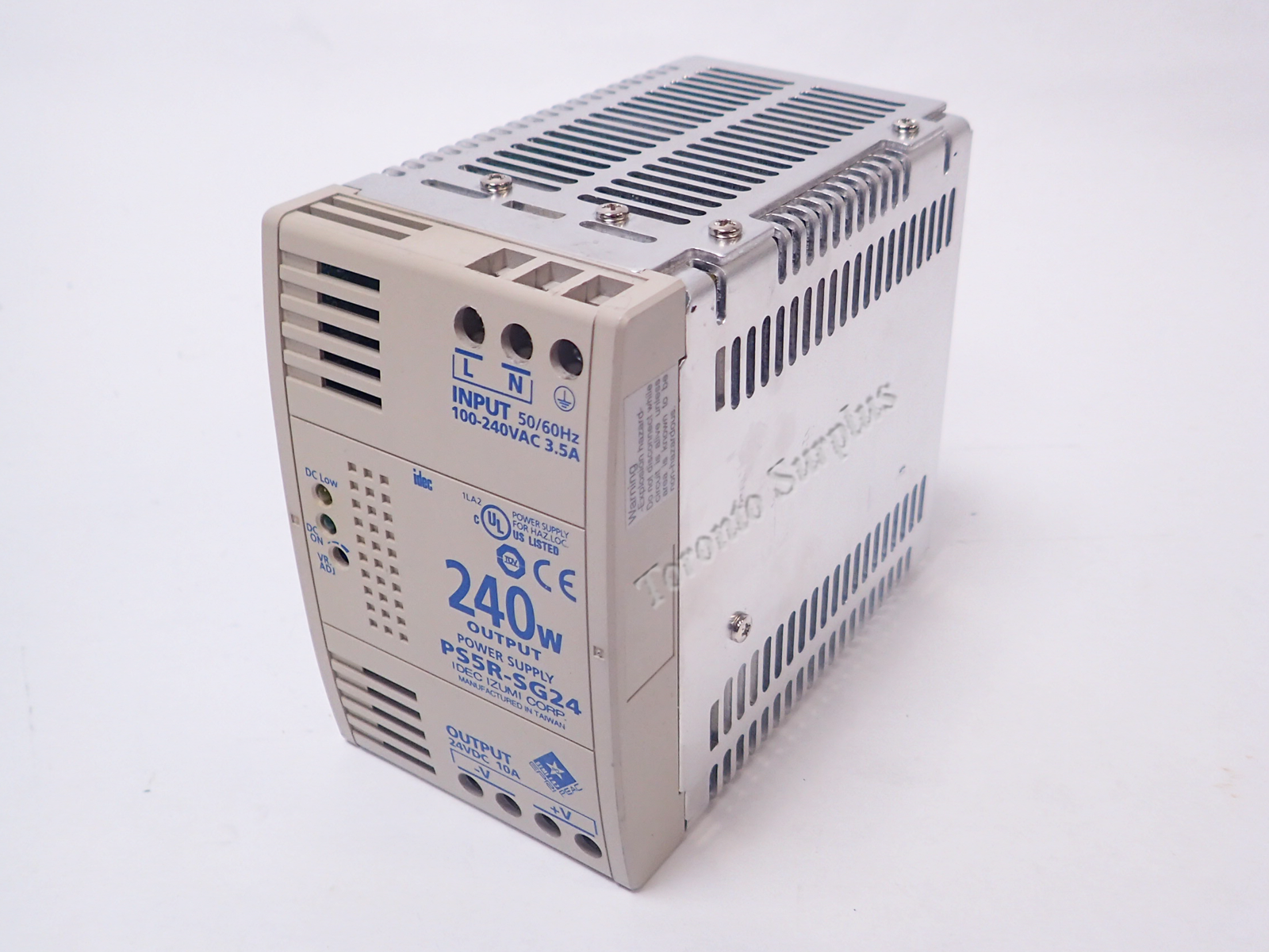 as 24V, 10A IDEC PS5R-SG24 / PS5RSG24 Power Supply Slim Series 10A, 24VDC, 240W