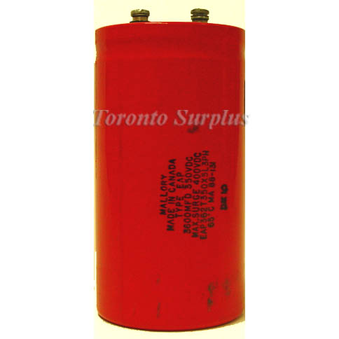 Mallory EAP362T350X5L Electrolytic Strobe Capacitor, 350 VDC, 3600 uf