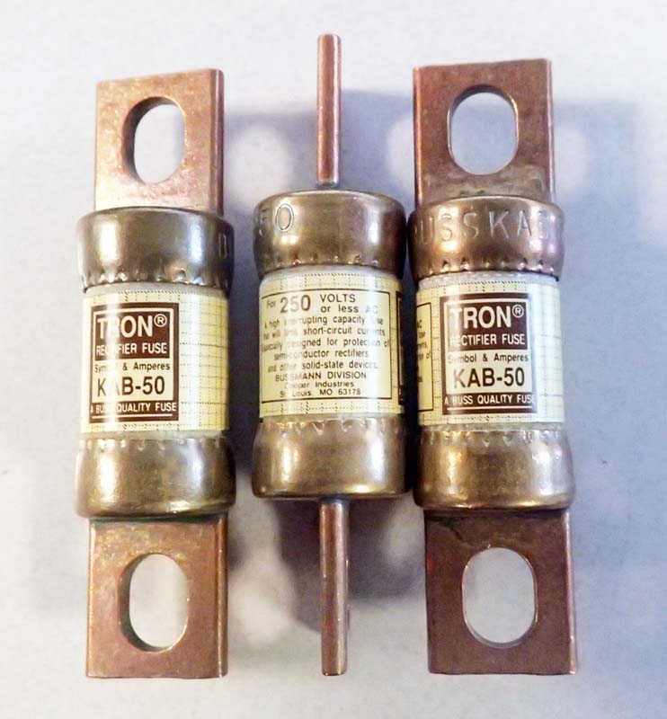 BUSS Kab 50 Tron Rectifier Fuse NSN 5961-00-890-8999 / 5961008908999 Mil Spec Lot of 4 BNIB/NOS