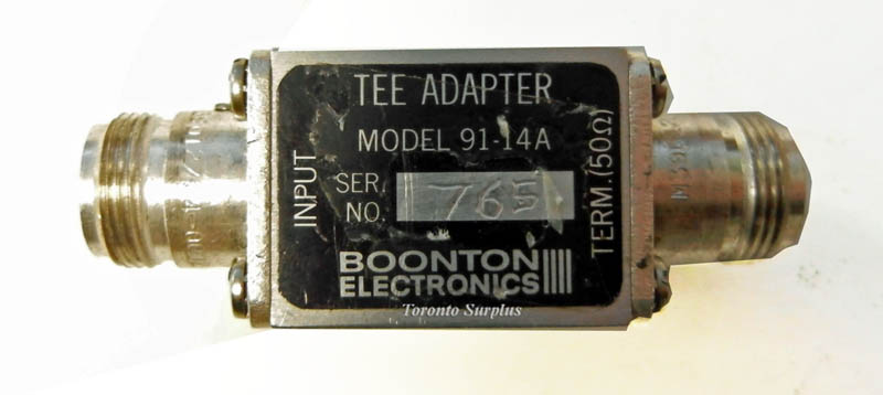 Boonton Electronics Tee Adaptor 91-14A / 9114A, Type N, 50 ohm
