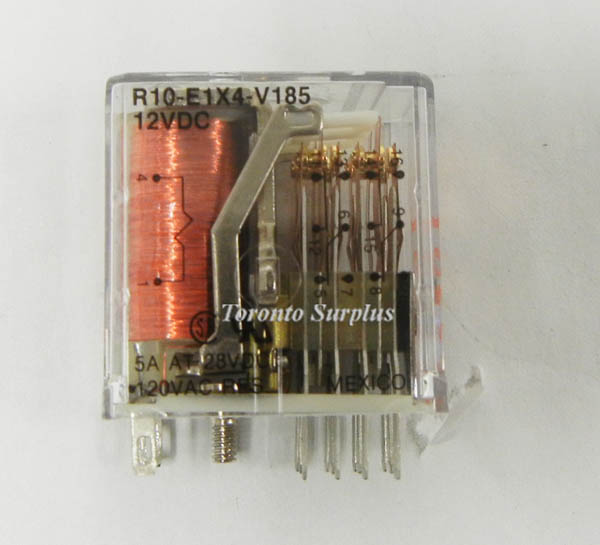 Potter & Brumfield R10-E1X4-V185 / R10E1X4V185 Plug-in Relay, 12VDC, 5A
