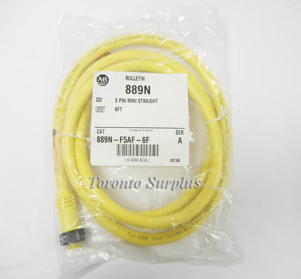 Allen Bradley 889N-F5AF-6F, 5 Pin, Mini Straight Connector, 6ft