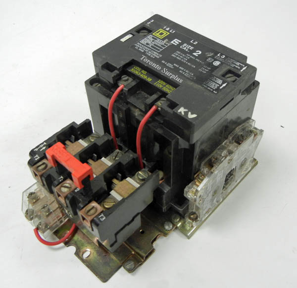 Square D 8536-SDO1V02S / 8536SDO1V02S NEMA Size 2 Starter, 600V, 45A Contacts, 3 Phase, 110V 50 Hz / 120V 60 Hz Coil with SX-7 Series B Electrical Interlock and S04 Overload Module