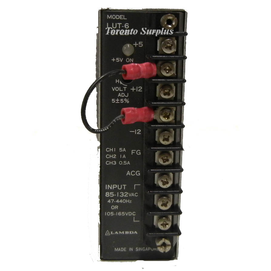 as 47V, 0.5A-5A Lambda LUT-6-1522 Power Supply, Enclosed Frame, Switching Type 47-440 VAC , 105-165 VDC, 31 W