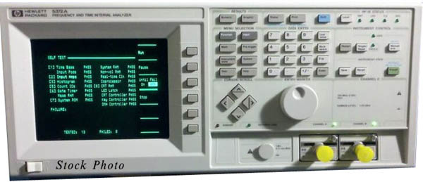 HP 5372A / Agilent 5372A Frequency & Time Interval Analyzer with OPT 030 Channel C, 100MHz to 2GHz with 2 x 54002A 50 ohm Input Pods